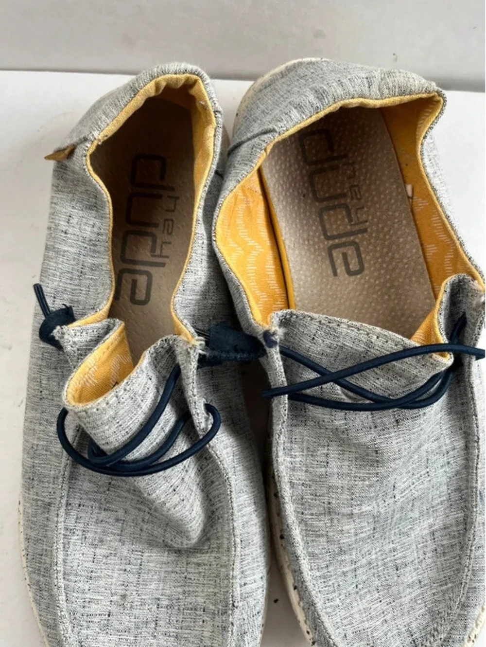 Hey Dude Women's Wendy Stretch Size 9 chambray white Grey